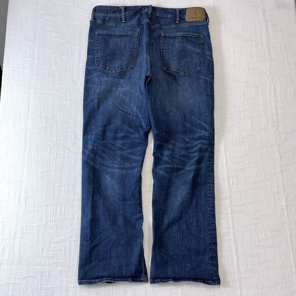 American Eagle Jeans 38x31.5 Flex Classic Wide Leg Bootcut Grunge Skater Blue - Picture 1 of 11